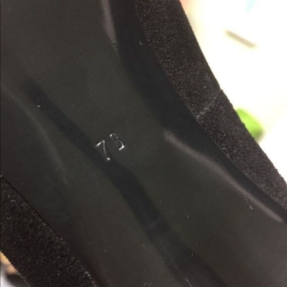 Lauren Ralph Lauren Black Suede and Leather Heels 7B - Picture 8 of 8